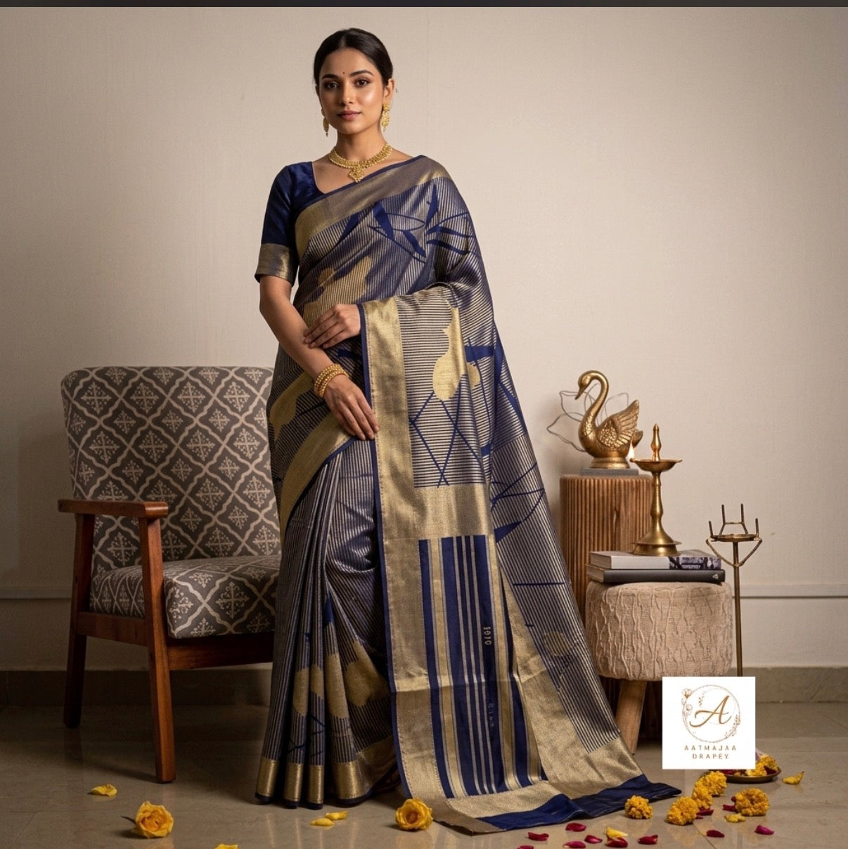 Pure Banarasi Tissue Silk Saree — Style I