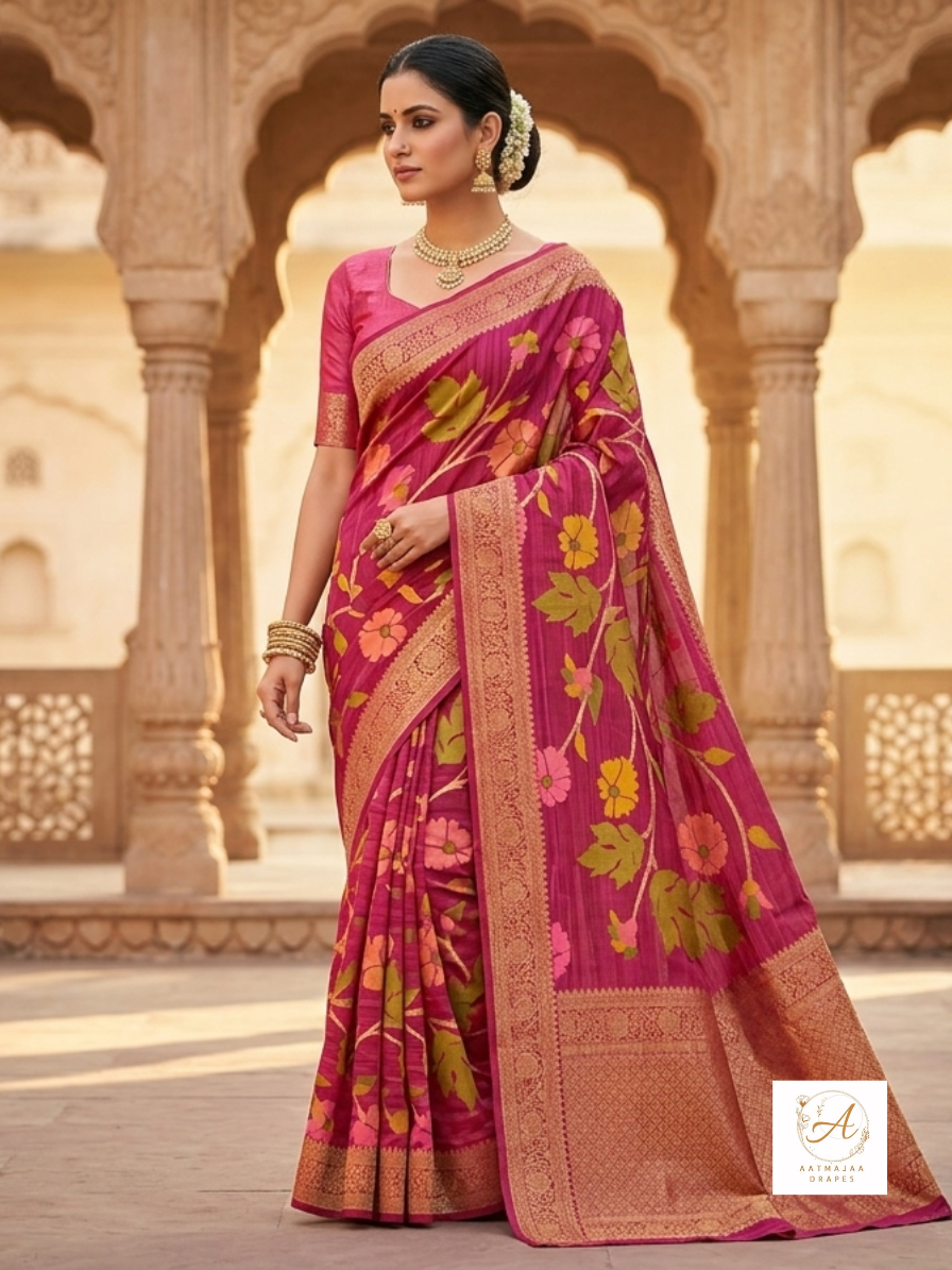 Pure Banarasi Khaddi Georgette Saree — Style III