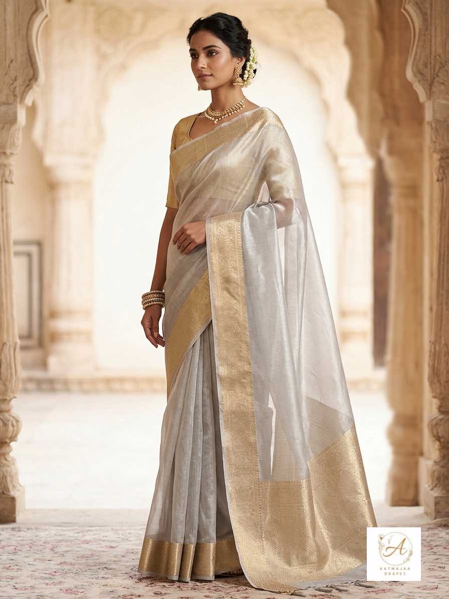 Pure Banarasi Tissue Silk Saree — Style IV