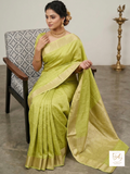 Pure Crushed Tissue Silk Saree — Style I