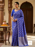 Blue Banarasi Katan Silk Saree